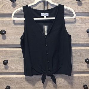 NWT Madewell Texture and Thread Button Front Tie Tank Size SMALL